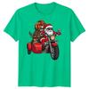 Santa Claus Reindeer Motorcycle Christmas Holiday Unisexs TShirt Gift