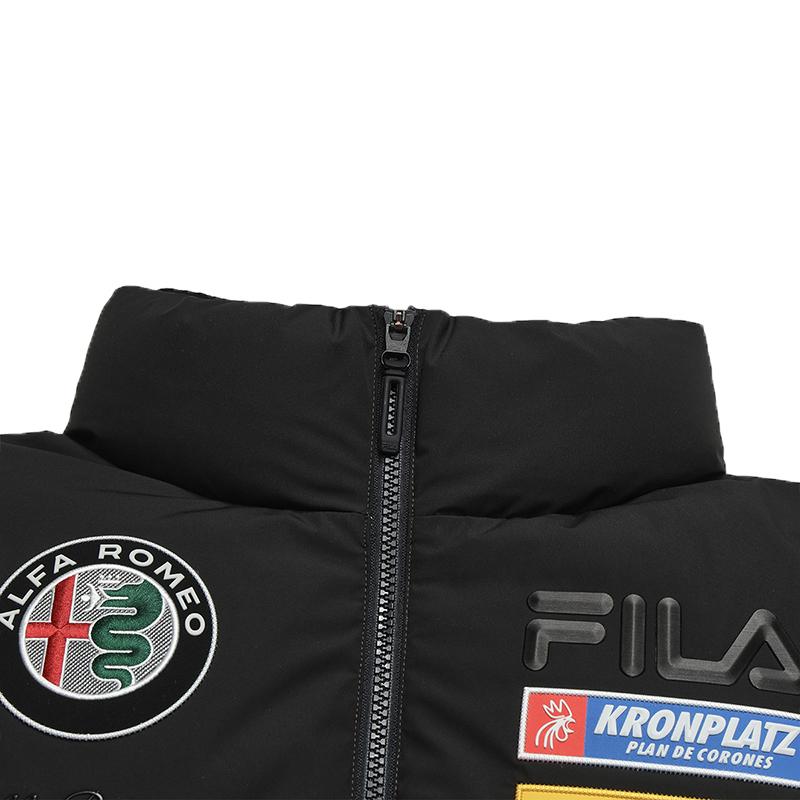 Fila Ski Serie 4810 Snow Peak Gänsedaunen Cool Trendy Sportlich Warm Bequem Gespleißt Stehkragen Daunenjacke Herren Oberbekleidung Jadeweiß A11M546929FWT