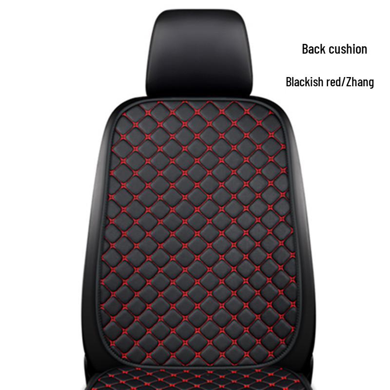 Universal Nappa Leather Car Seat Cushion: Star Embroidered, Backless, Non-Slip, Three-Piece Set