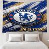 Custom Name Chelsea Football Club Print Tapestry, Backdrop, Easy Setup, Ideal for Bedroom, Office & Living Room, with Aesthetic Wall Hanging Decor.