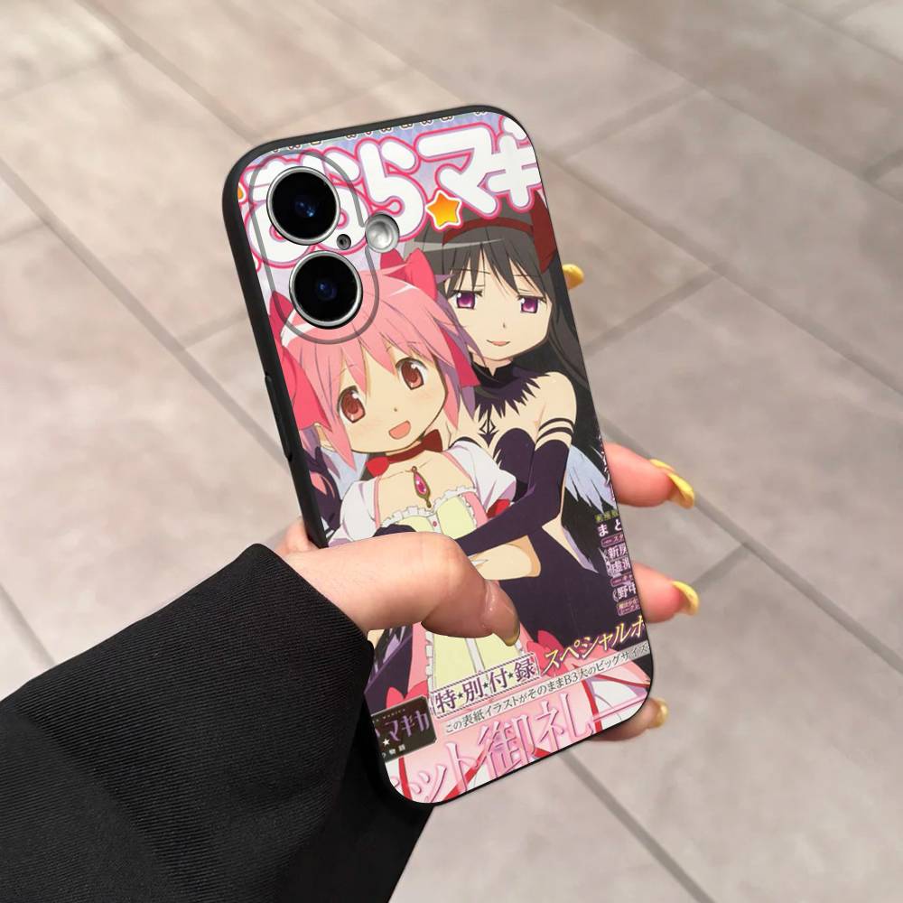 Popular Anime Girl Anime Black Soft Silicone Phone Case For Iphone17 Air 16 15 14 13 12 11 Mini Pro Max Plus