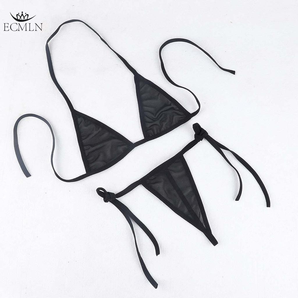 2pcs Set Bikini Extreme G String Slutty Mini Thong Bikinis Sexy Teeny Swimsuit for Women Triangle Exotic Bathing Suit
