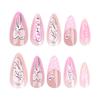 Handmade Pink False Nails with Pearls Charming Comfortable to Wear Manicure Nails for Manicure Lovers and Beauty Bloggers
