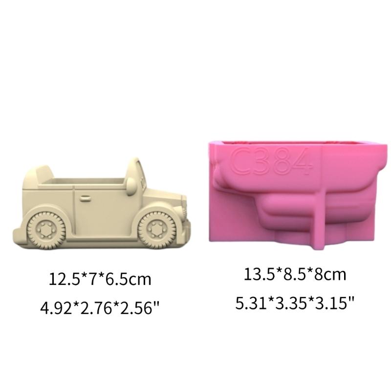 Small Motorcar Concrete Silicone Mold Succulent Flowerpot Cement Plaster Molds