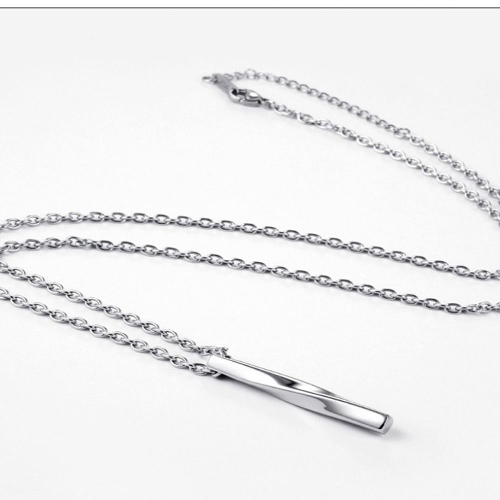 Simple Necklace Fashion Jewelry Rectangle Pendant Men's Accessories Korean Style Accessories