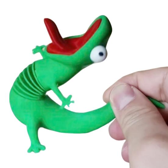 3D-gedruckte wackelnde Eidechsen-Dekoration Schwingfeder Eidechsen-Figur Fidget-Spielzeug Heim- und Bürodekoration Dekoration Meme-Liebhaber Geschenk