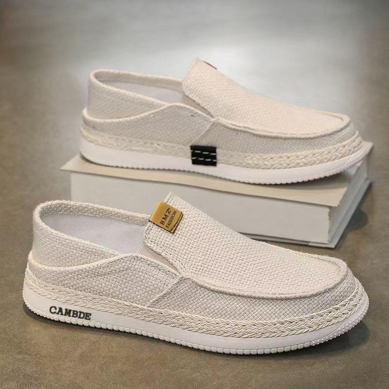 Linen Men's Cloth Shoes Fashion Soft-soled Casual Shoes Lazy Home Shoes Youth Walking Men's Shoes