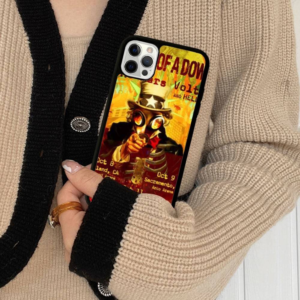 Metal Band System Of A Down PC+TPU Phone Case For IPhone 17 16 15 14 13 12 11 Pro Max Plus Kawaii Cartoon Cover
