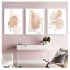Kolor geometria obraz na płótnie plakat na ścianę obraz sypialnia salon Home Decor modny nowoczesny abstrakcyjny różowy beżowy