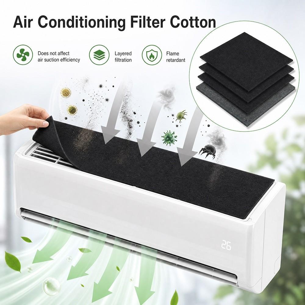 10pcs Breathable Vertical Air Conditioner Filter Universal Air Purification Filter Pad  Home