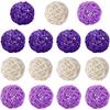 15 Pieces Wicker Rattan Balls Decorative Orbs Vase Fillers for Craft, Party, Wedding Table Decoration, Baby Shower, Aromatherapy Accessories, 2 Inch