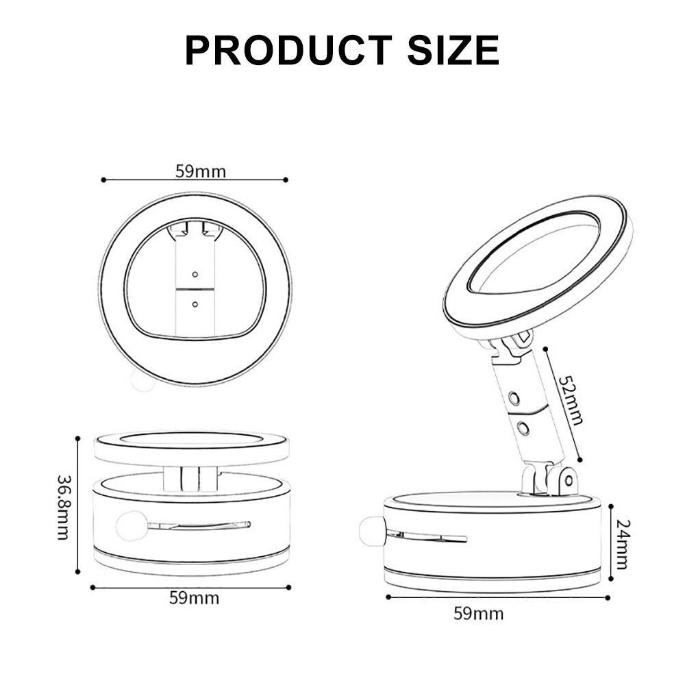 Vacuum Suction Magnetic Phone Holder for Magsafe Folding Car Mount Phone Bracket Mini Universal Phone Stand Bathroom
