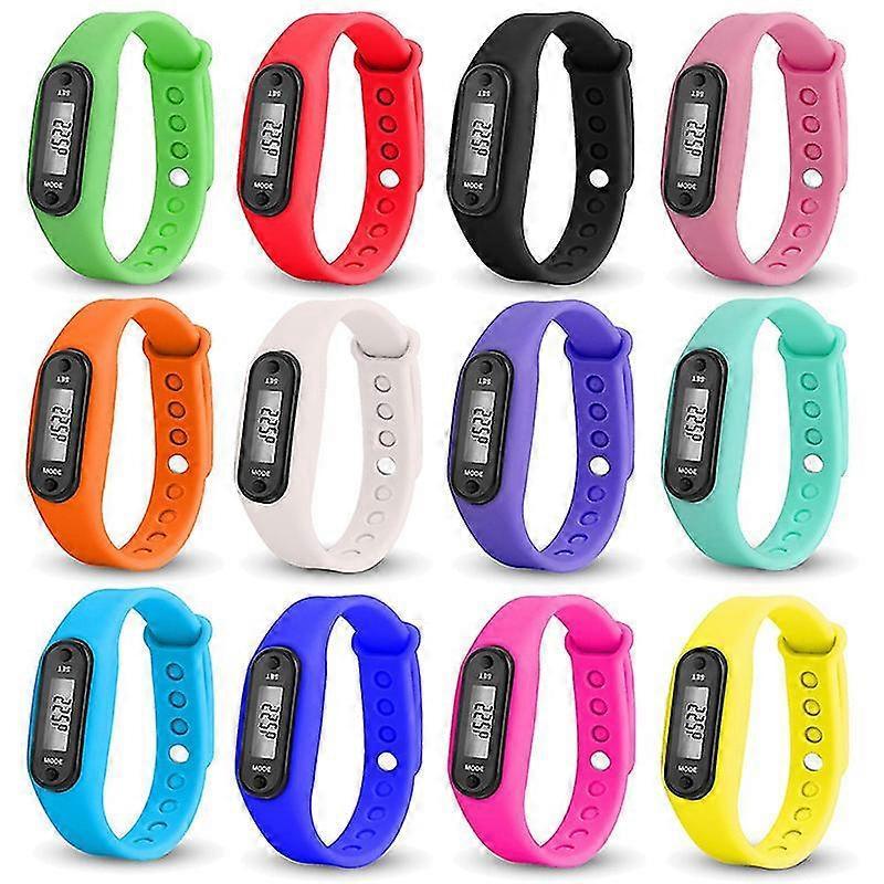 Fitness Tracker LCD Digital Pedometer Walking Step Calorie Counter Wrist Watch