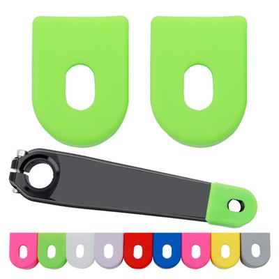 1 Pair Crank Boot Soft High Flexibility Tear Resistant Protective Silicone Vibrant Color Crankset Cover for Bike