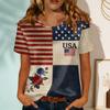 Women's Fashionable Casual Round-neck Printed Short-sleeved T-shirt Top