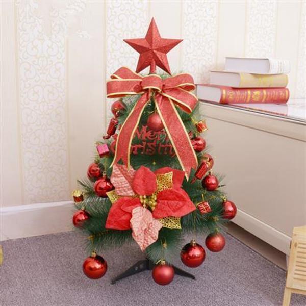 

2023 Новый год Домашняя вечеринка 60 см Рождественская елка DIY Красные рождественские украшения Настольные украшения для окон