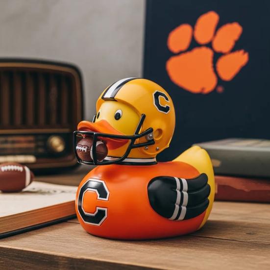 Rugby Champion Duck Figurine Rugby Football Cartoon Duck Statue Animal