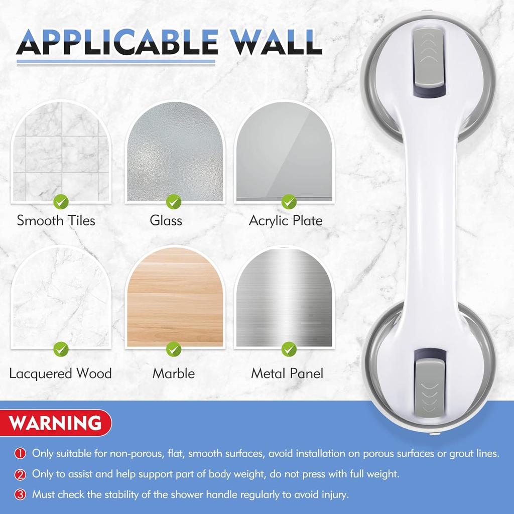 Badezimmer-Armlehne mit starkem Saugnapf, Badezimmer-Wanne, Kinder, ältere Menschen, rutschfester Griff, Glastürgriff