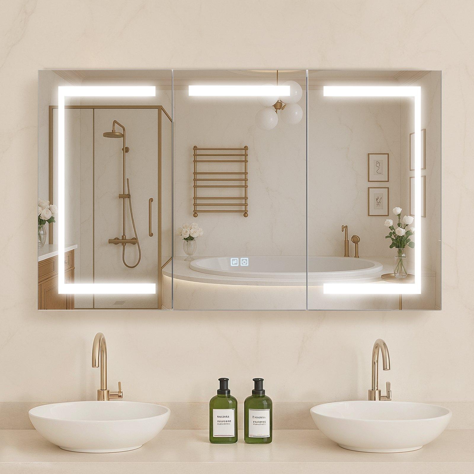 VEVOR Lighted Medicine Cabinet with Mirror