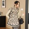 Autumn and winter scarf women's new cashew nut polka dots thickened warm scarf imitation cashmere shawl dual-purpose versatile