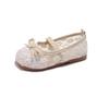 Floral Embroidery Lace Ballet Flats Sandal Baby Girls 2025 Summer New Breathable Mesh Ballerinas Kids Cute Non-slip Party Shoes