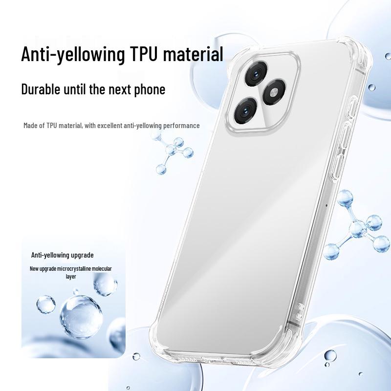 Compatible Huawei Enjoy 80/80pro/80s Airbag TPU Transparent Phone Case - Four Corner Drop-Proof Design