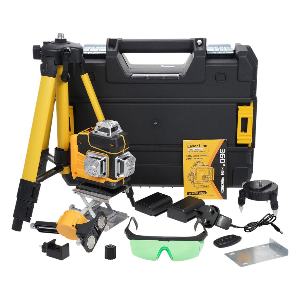 Multifunctional 4D 16 Lines Laser Level 3 Degrees  Selfleveling Machine Rechargeable Lithium Battery