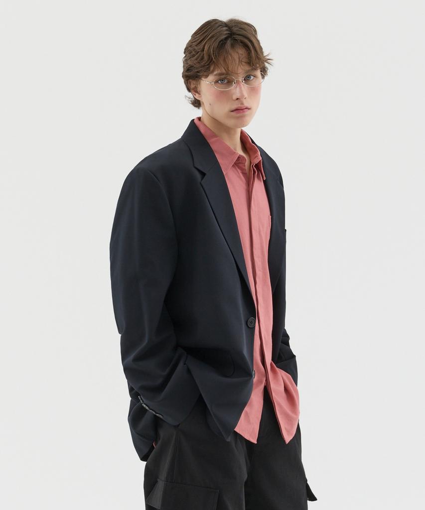 Tradclub Core Big Over-Casual Setup Suit Blazer (Black)