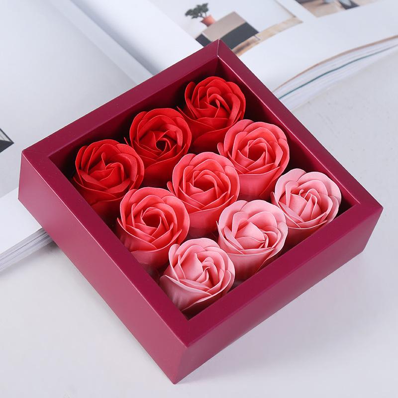 Soap Flower Roses Faux Eternal Flower Gift Box Valentine's Day Simulated Flowers Valentine's Day Faux Flowers For Birthday Gift