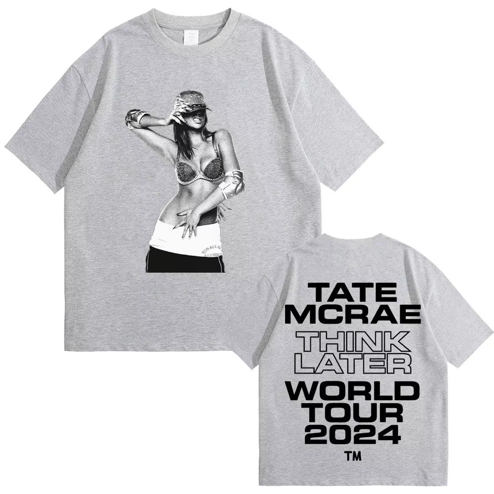 

Tate Mcrae The Think Later World Tour T-shirts Men Women Fashion Vintage Short Sleeve Tees Casual T Shirts 4XL