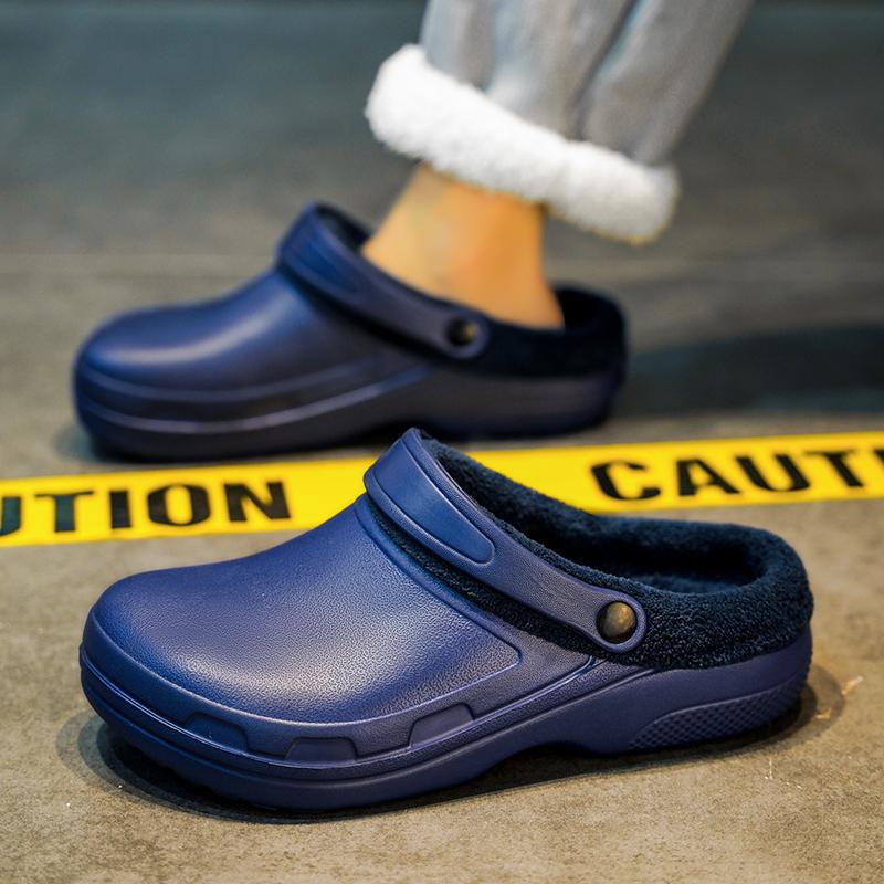 Scarpe da Giardino da Donna da Esterno Impermeabili Zoccoli Ciabatte in Peluche Pelliccia Multiuso Scarpe da Casa da Interno Antiscivolo Ciabatte Calde