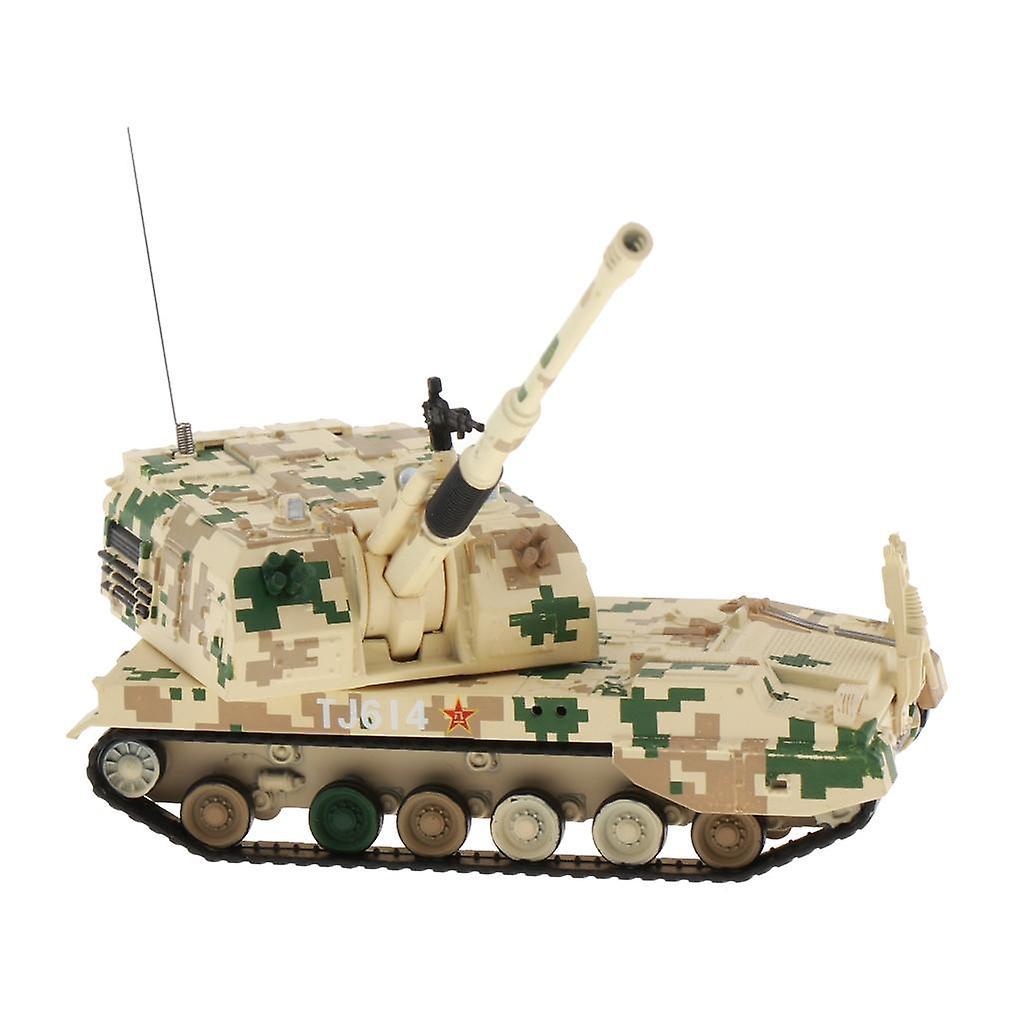 1:87 Diecast Army Howitzer Tank Vehicle Model for Home Office Decoratives