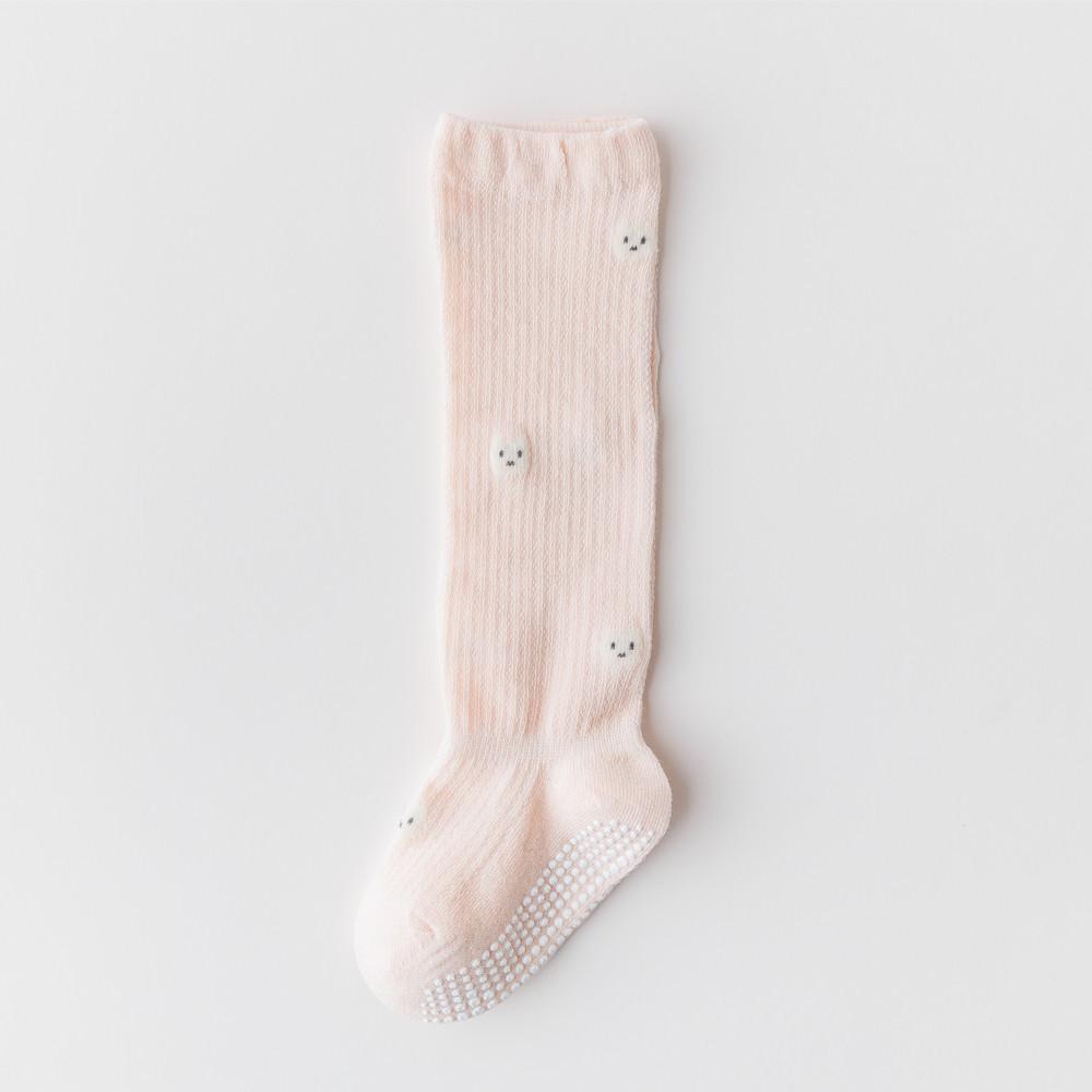 Sommer Mesh Dünne Lockere Babystrümpfe Neugeborenen Babysocken Rutschfest Über dem Knie Anti-Mücken-Socke