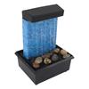 Indoor Water Fountain With Natural River Rocks LED Lights Lighted Waterfall Tabletop Fountain for