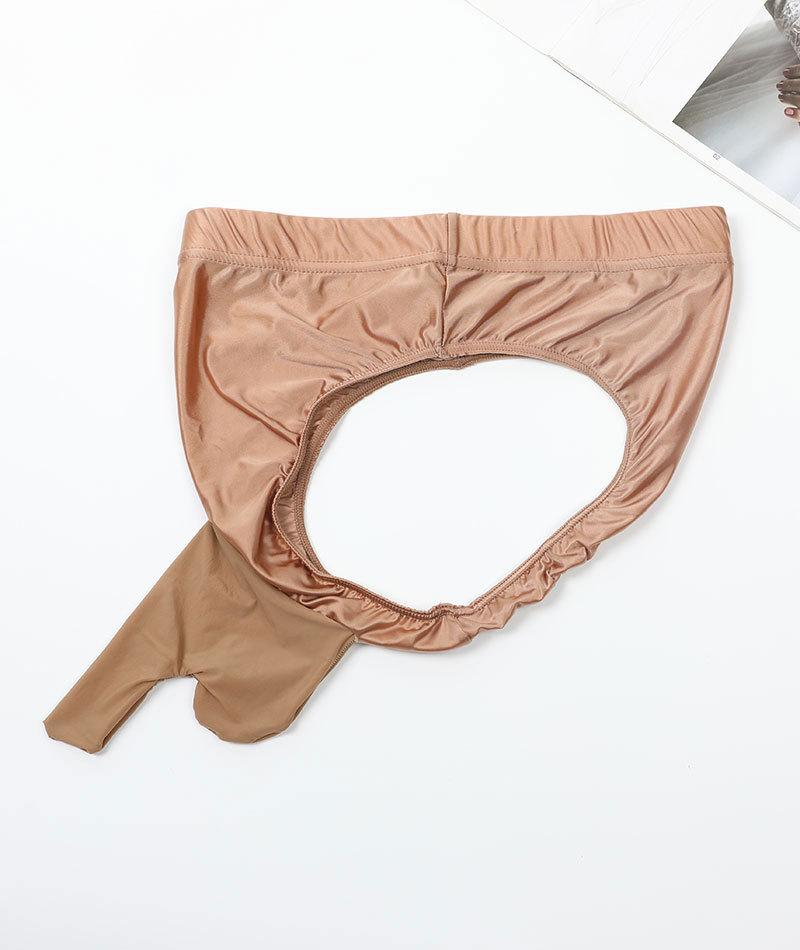 Sexy Men Candy Color Shiny Gay G-String Cock Ring U Convex Pouch Sheath Sissy Briefs Oil Glossy Breathable Thong Underwear