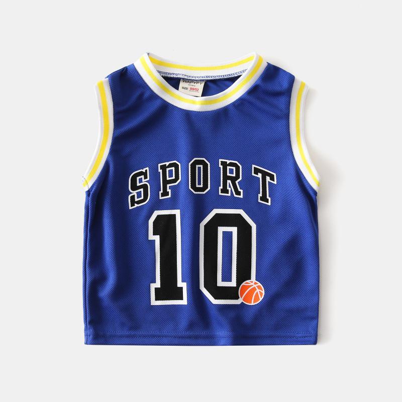 

Новый жилет для баскетбола без рукавов для мальчиков 2024 - Летний спортивный топ для детей 90 cm