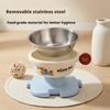 Stainless Steel Elevated Cat Food Bowl for Indoor Cats Tilted Food Bowls Cute Raised Cat Dish for Flat Faced Cats and Kitten