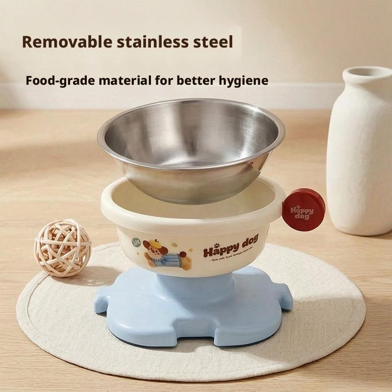 Stainless Steel Elevated Cat Food Bowl for Indoor Cats Tilted Food Bowls Cute Raised Cat Dish for Flat Faced Cats and Kitten