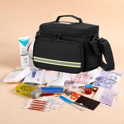 Empty First Aid Bag Emergency Kits Organizer Adjustable Strap Medical Storage Supplies