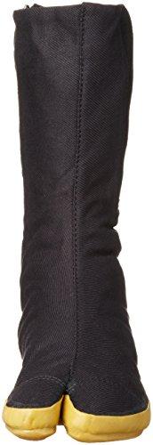 Moonstar Tabi Socks with Zipper, 2E, Men's and Women's, Easy Tabi, Black, Size 24cm