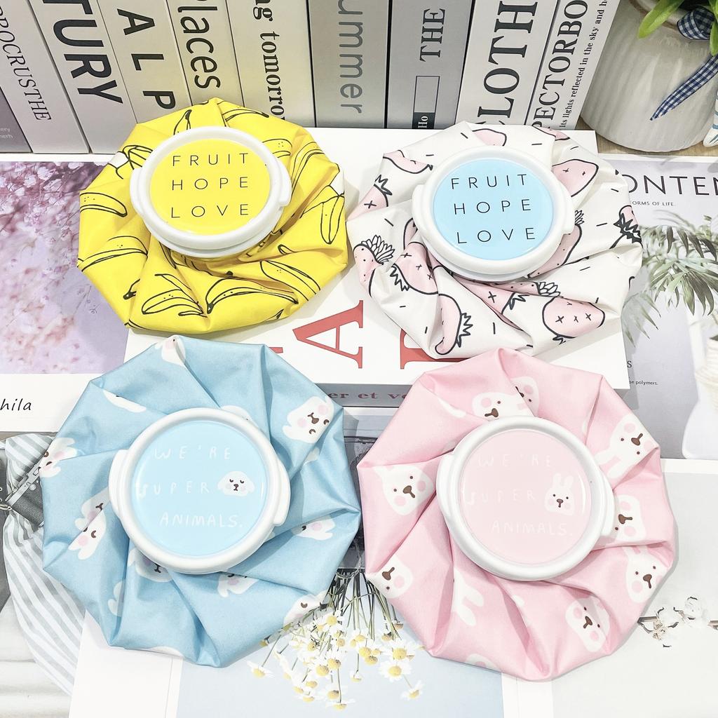 Bolsa de Gelo Enchimento com Água Reutilizável Desenho Cartoon Fofo Terapia Quente Fria Alívio de Lesões Resfriamento de Verão Viagem Esportes ao Ar Livre Bolsa de Gelo