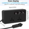 200W Car Inverter DC 12V To AC 220V 230V Transformer Convert Type-C USB Fast Charging EU Socket Car Inverter Power Adapter