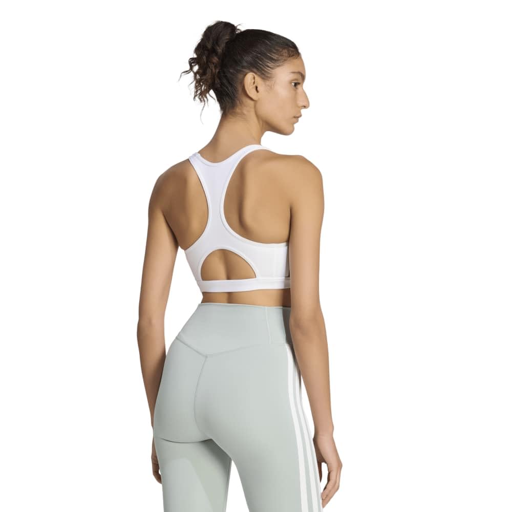 Sports Bra TRN OPTIME Essentials Medium Support Bra CI156 M [Adidas] 3-Stripes Women's White/Black (KA4703)