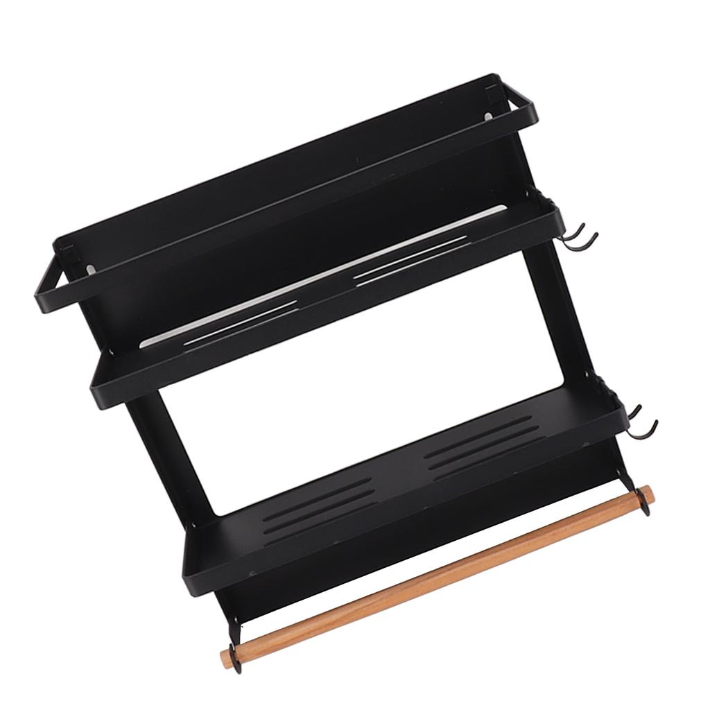 Magnetic Fridge Spice Rack Foldable Multifunctional Adjustable Durable Refrigerator Side Shelf for
