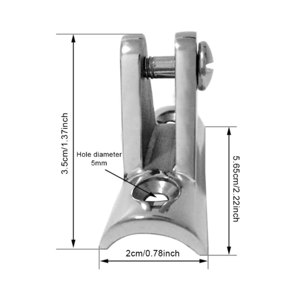 Concave Base Mount Bimini Top Fitting 316 Stainless Steel Deck Hinge Boat Accessories  Marine Boat