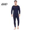 Thermal Pajamas 2 Pcs/Set Unisex Winter Warm Underwear Set Round Neck Slim Fit Long Sleeve Solid Color Thick Fleece Lined Soft Elastic Sport