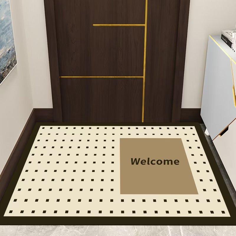

Crystal Velvet Modern Minimalist Geometric Entryway Mat Stain-resistant Wear-resistant Floor Mat for Door Entrance 40X60CM