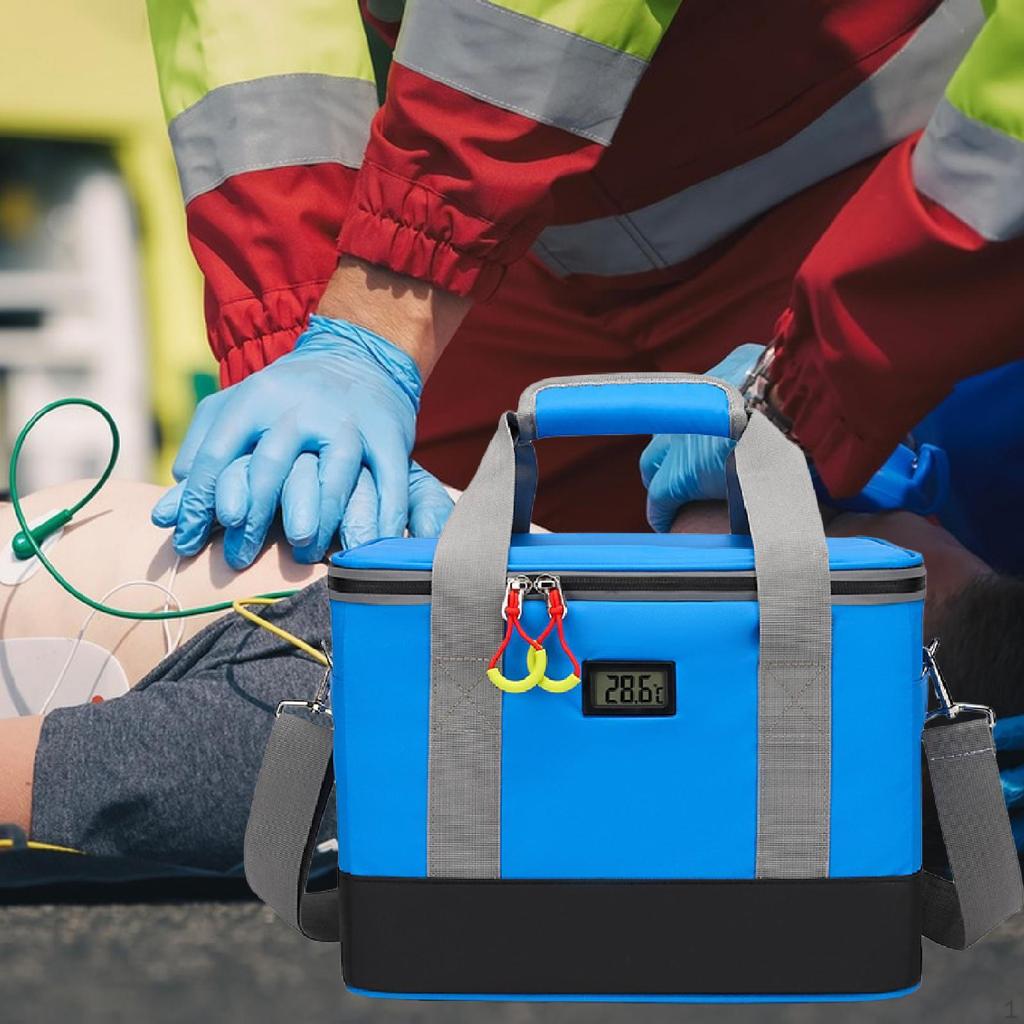 Empty First Aid Bag Emergency Carrying Case Portable Organizer Storage Pouch for Home