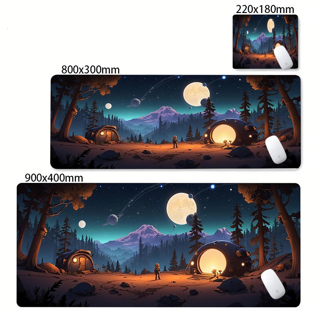 Oyun Dış Gezegenler Anime Mouse Pad Kaymaz Kauçuk Klavye Mouse Pad'i Dizüstü Bilgisayar Evren Güneş Sistemi Masa Matı Ofis Aksesuarları