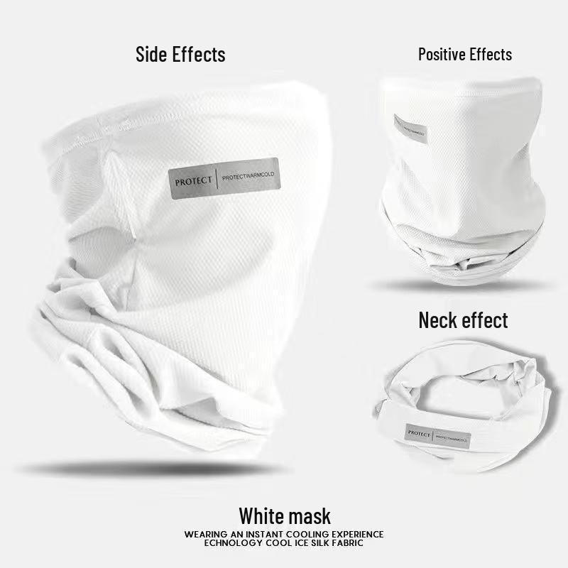 Sommer Eis Seide UV-Schutz Arm- und Gesichtsmanschetten - Atmungsaktiv, Dünn, Unisex